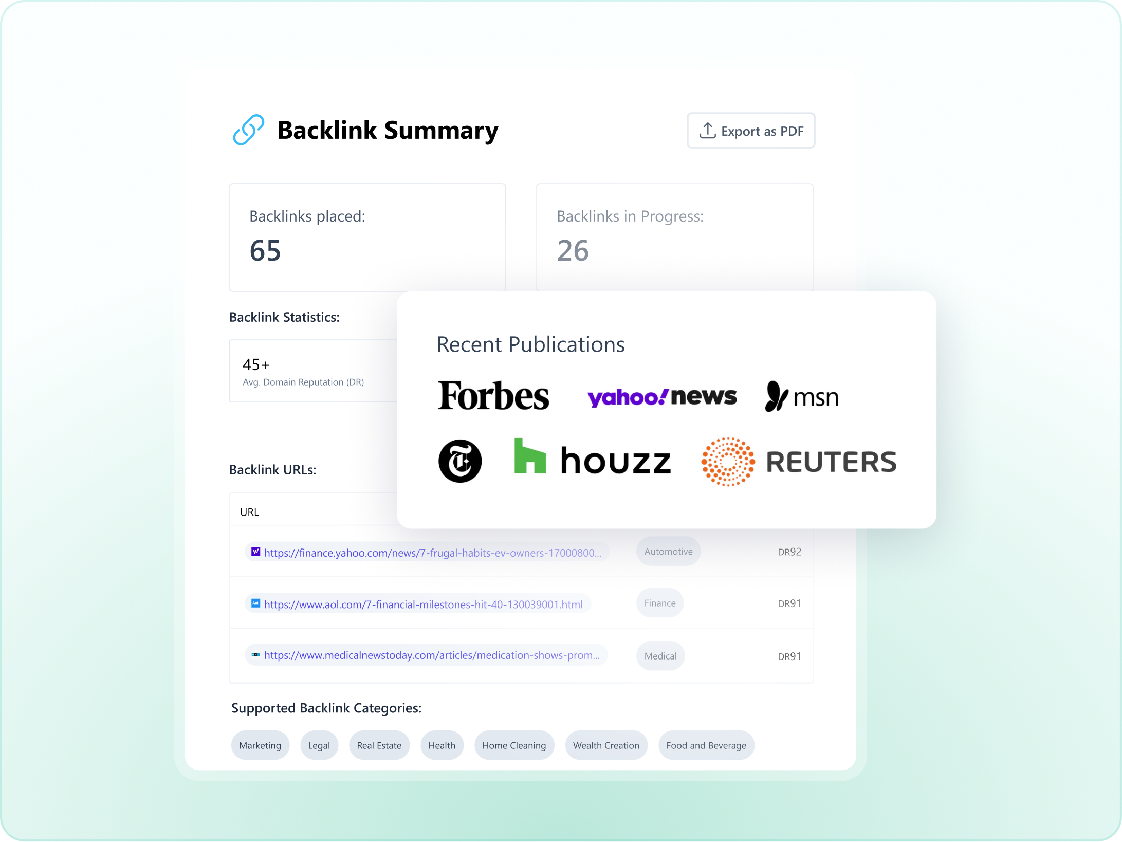 Earn backlinks with